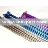 colourful titanium bicycle spokes