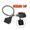 ALK nissan 14 pin obd to obdii connector nissan obd connector