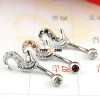 Hot Fashion Alloy Zircon Body Piercing Jewelry - Earrings , navel