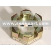 Hex slotted nuts.