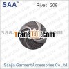 plating garment and apparel alloy Metal rivets