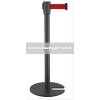 Black Baking Steel Retractable Belt Barrier/Queue Barrier in Railway Stantion