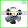 Garment rails fitting 3 way metal round tube clamp