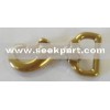 Solid Brass Square Eye Snap