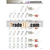 Metal unique crimp safety pins for garment