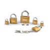 Yellow Coated Iron Padlock
