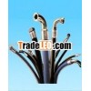 Hose assembly with metric male 74 degree cone