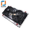 oil cooler with double fan for concrete pump,construction machinery heat exchanger