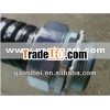 End style union fitting for flexible hose connector pipe