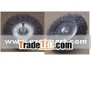 Circular wire brush-crimped wire with shank