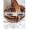 handmade willow woven basket with handle