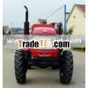 small tractor with farm equipment
