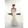 G5006B sexy strapless lace mermaid wedding dress with long trains