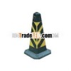 yellow and black traffic cones