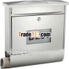 FQ-196 wall mounted stainless steel solar mailbox with house number light