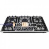 Gas Hob with 5 Burners Stainless Steel Panel and Auto Pulse Ignition.