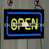 CE&RoHs&SAA customized glowing full colocr open led sign for bars/cafes/restaurants advertis