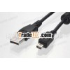Black Camera USB Data Cable For Olympus products
