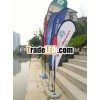 flying banner with printed graphics