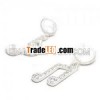 Musical Note Czech Rhinestone White Earring