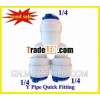 Plastic Food Rank POM Y pipe fitting for 1\/4\  PE tube