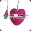 Crystal Rhinestone Heart Shaped Optical Mouse
