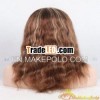 100% Human Hair Highlight Body Wave Full Lace Wigs in Stock