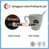 2013 fancy paper PVC temperature indicator label heat sensitive color changing sticker