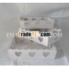 Decoration wooden box with heart-shaped