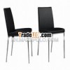 Dining Chair, Made of PU, with Chromed Leg, Sized 430 x 520 x 1000mm