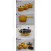 Two Tone Yellow Cast Iron Cookware Set