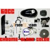 Chrome and black color bicycle engine kit
