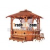cheap and beautiful wooden gazebos KGT-G1 with glass window