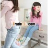 2013 the latest design autumn leegings for girls the new fashion pure color denim trousers Joker leg