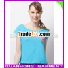 fashion Wide Neck Pocket picture of short women shirt 2013
