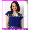 latest fashion blue atypical plain shirt for women 2013