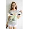 Cotton 100% / Neon printing tee / Loose sleeveless