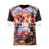 Leather Sleeve Sublimation T-Shirt / Sheep Leather Sleeve T-Shirt / Nappa Leather T-shirt