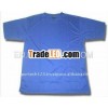 Men's Polyester Short Sleeve Quick Dry Blue T-shirt