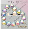 ss6 ,  ss10 ,  ss16 ,  ss20 AB Crystal Clear Hotfix Rhinestone Round iron on Flatback wholesales
