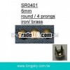 round brass jeans jacket stud (#SR0401/6mm)