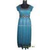 Transparent Sleeve Handbeaded Evening Dress