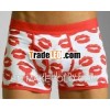 Men's lip print seductive boxer shorts