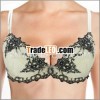 Elegant Embroidered Padded Underwire Plunge Bra X1084