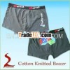 Quality cotton mens underwear knitted boxers