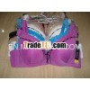 dot printing cute girls bra ribbons trimming beautiful bra