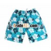 Summer fashion men's green flower pattern leisure beach pants