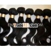 Full cuticle non-processed virgin brazilian 5A human hair for lady human hair extensions wholesale