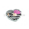 Heart shaped metal pocket compact mirror