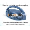 Handle portable rechargeable music speaker